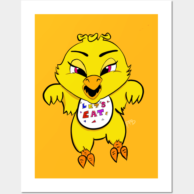 Chica says boo Wall Art by Pastelpandabum